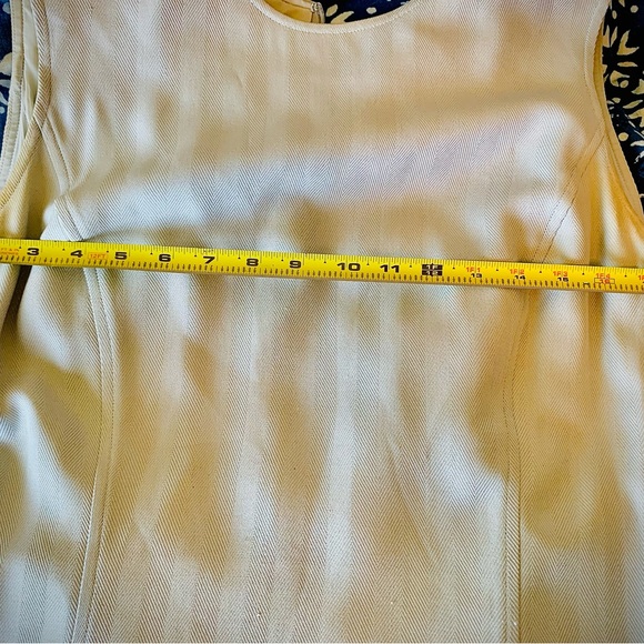 100% Silk Banana Republic Light Blue 90s Vintage Herringbone Weave Sheath Dress - Picture 6 of 9